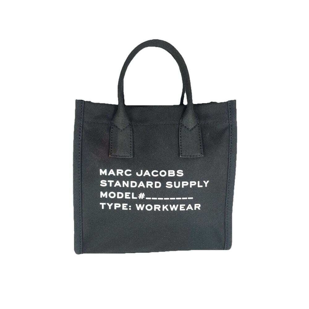 MARC JACOBS Standard Supply Black Canvas Large Tote Bag Handbag